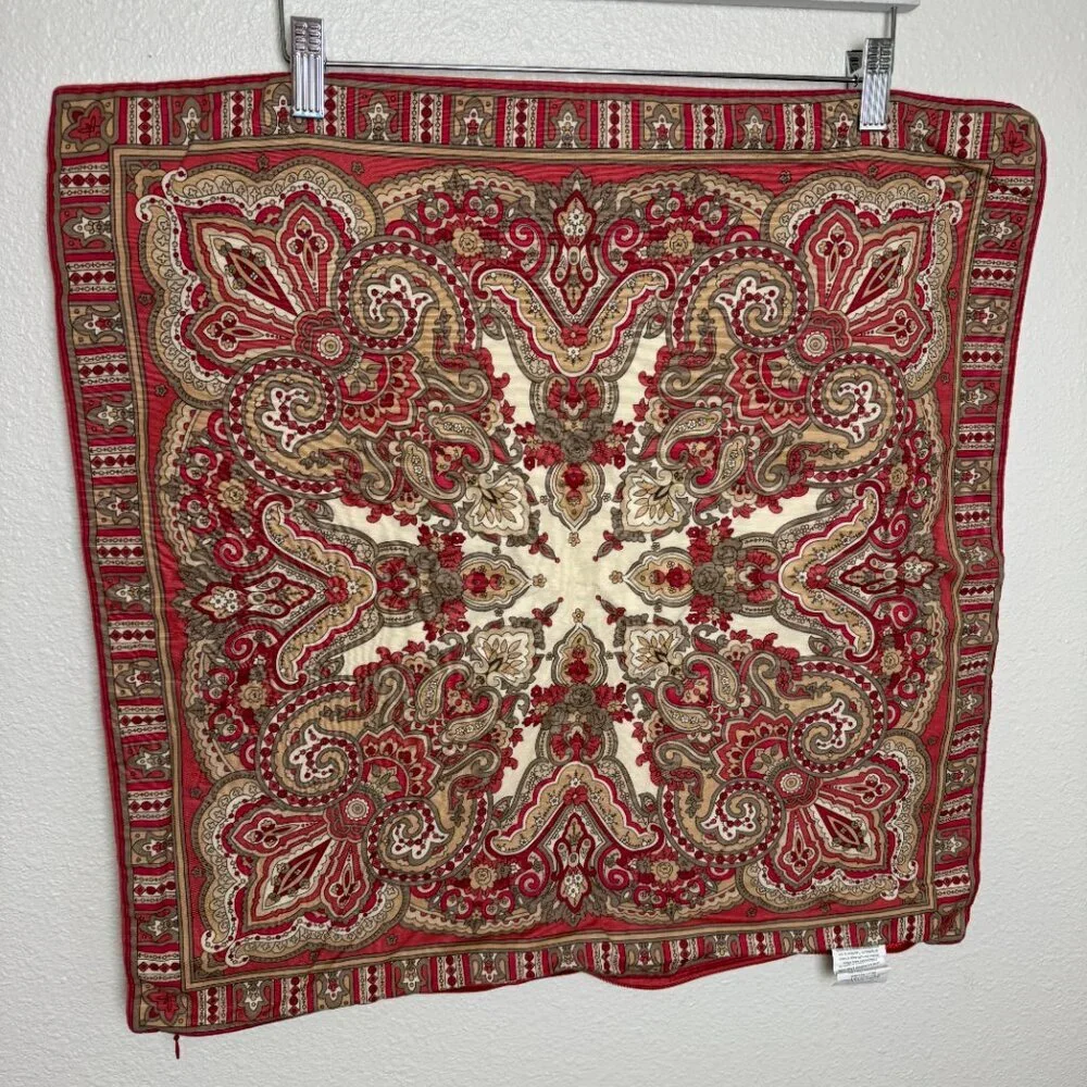 Pottery Barn Red Paisley Pillow cover / case